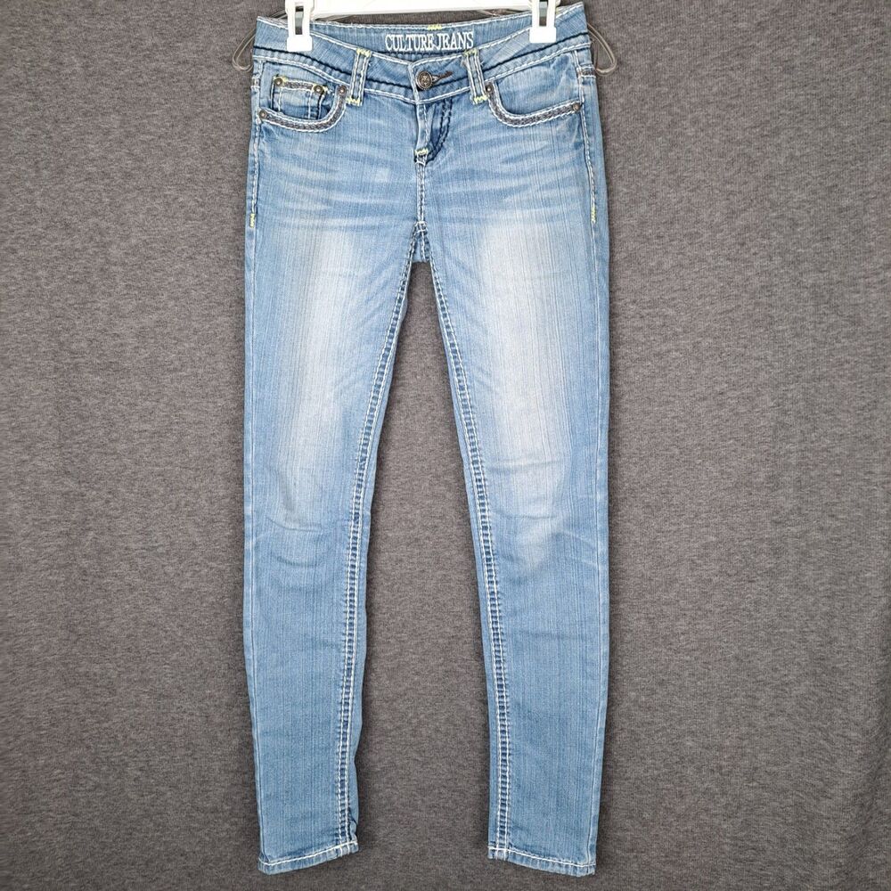 Culture Jeans Light Wash Skinny Jeans Flap Pockets Size 0